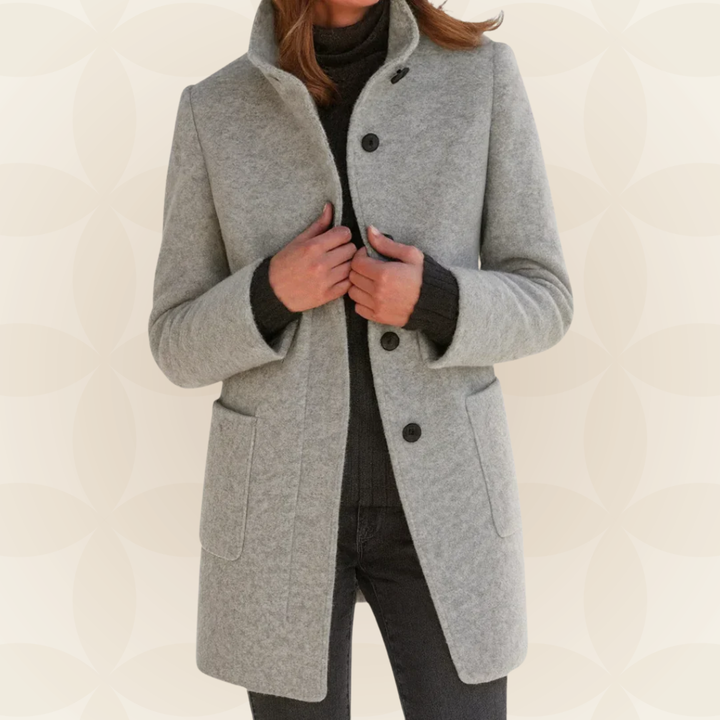 Sophia™ | Elegant High Collar Coat