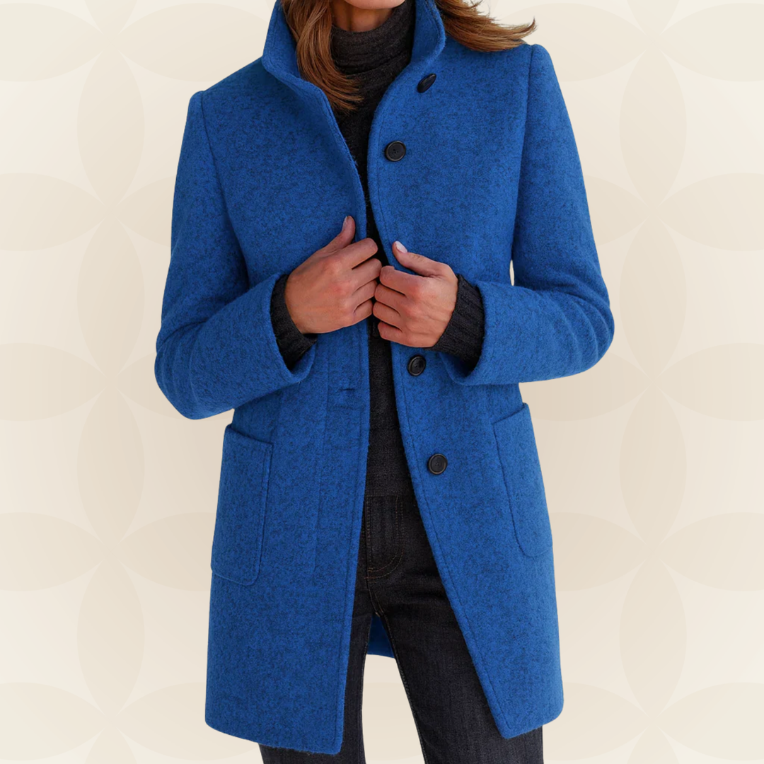 Sophia™ | Elegant High Collar Coat