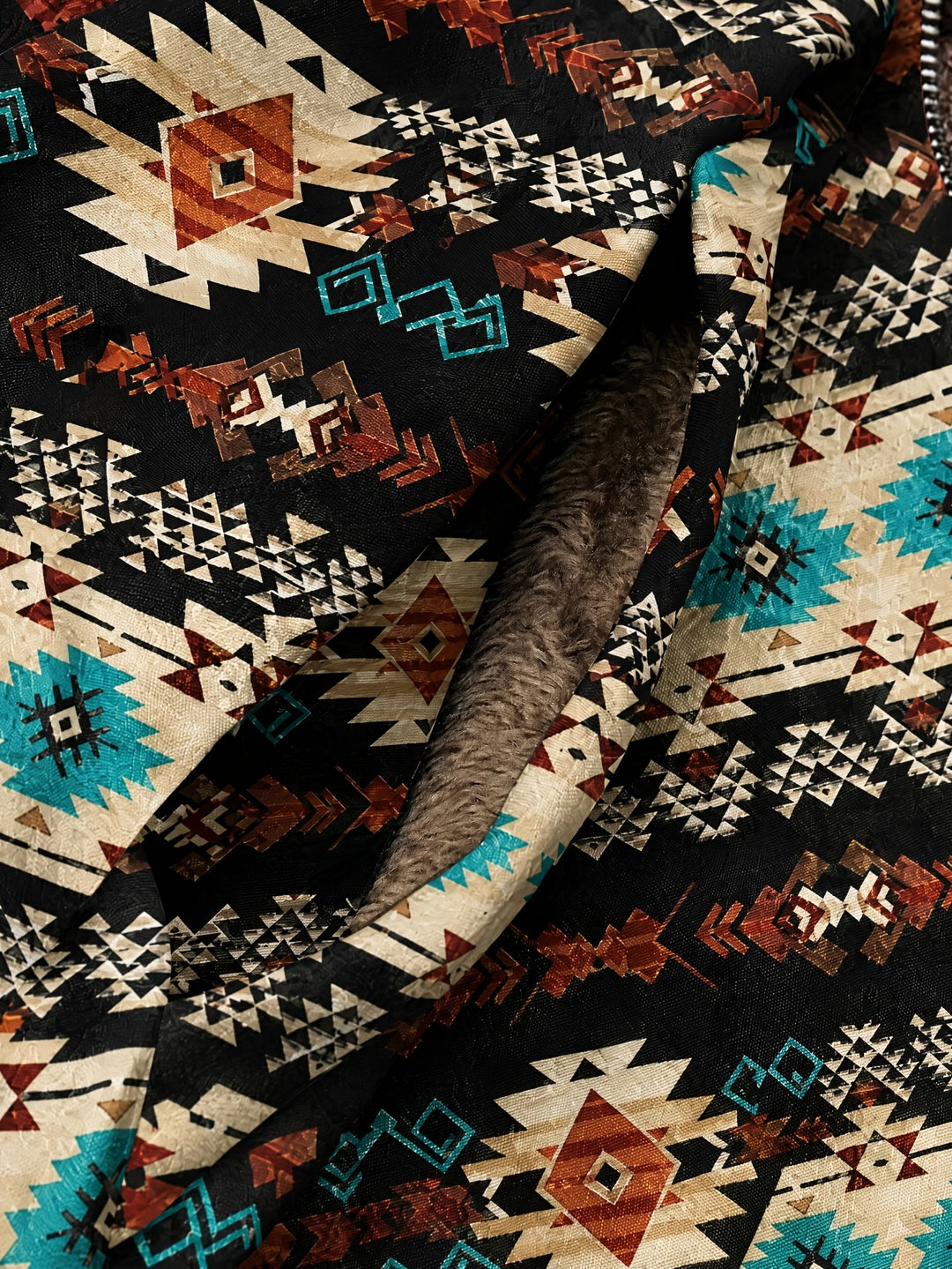 Marissa™ | Southwestern Fleece-Lined Hooded Coat