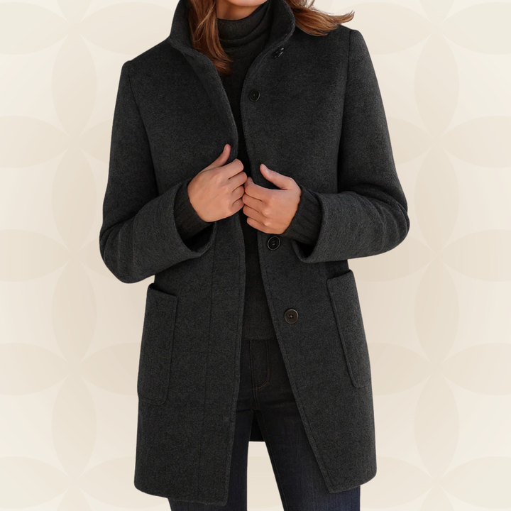 Sophia™ | Elegant High Collar Coat
