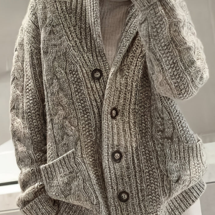 Eleanor™ | Cable-Knit Button Cardigan