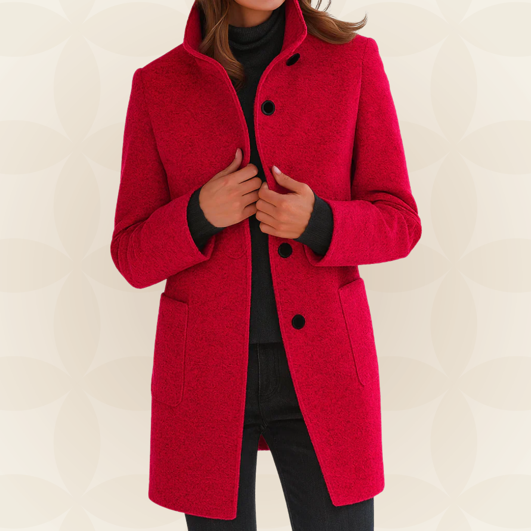 Sophia™ | Elegant High Collar Coat