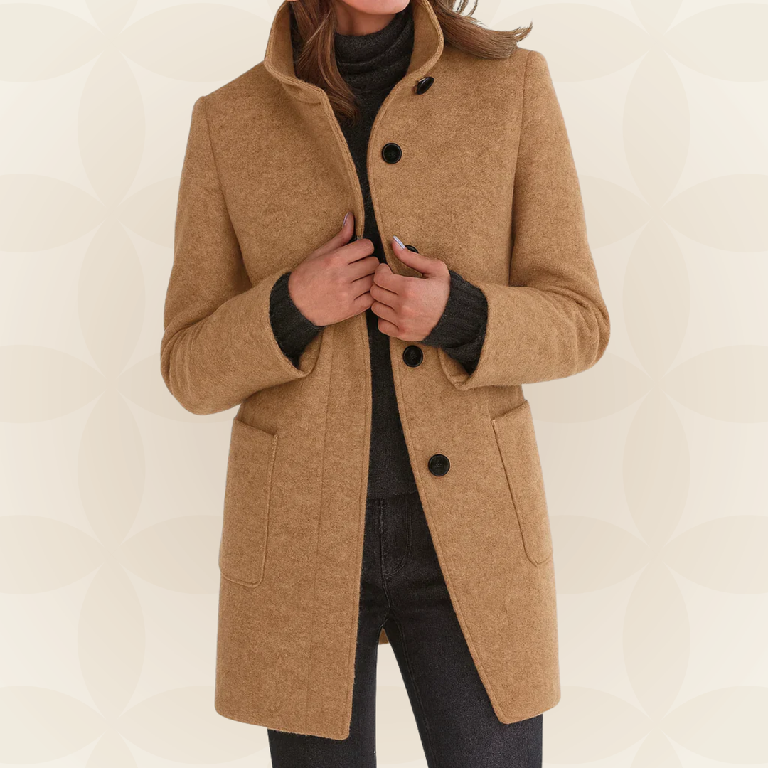 Sophia™ | Elegant High Collar Coat