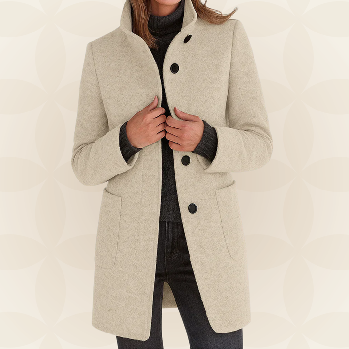 Sophia™ | Elegant High Collar Coat