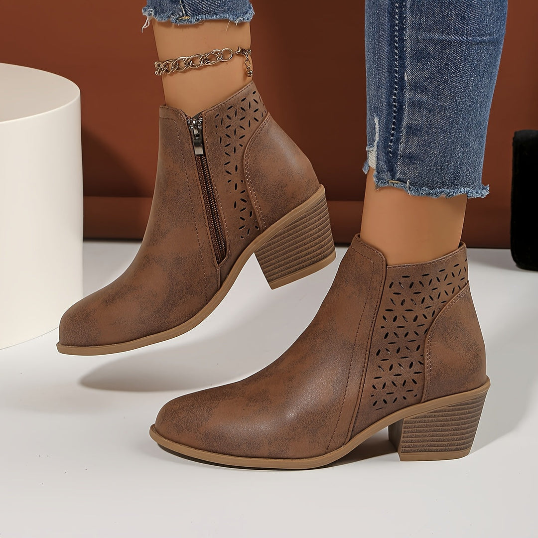 Louise™ | Breathable Cutout Comfort Ankle Boots