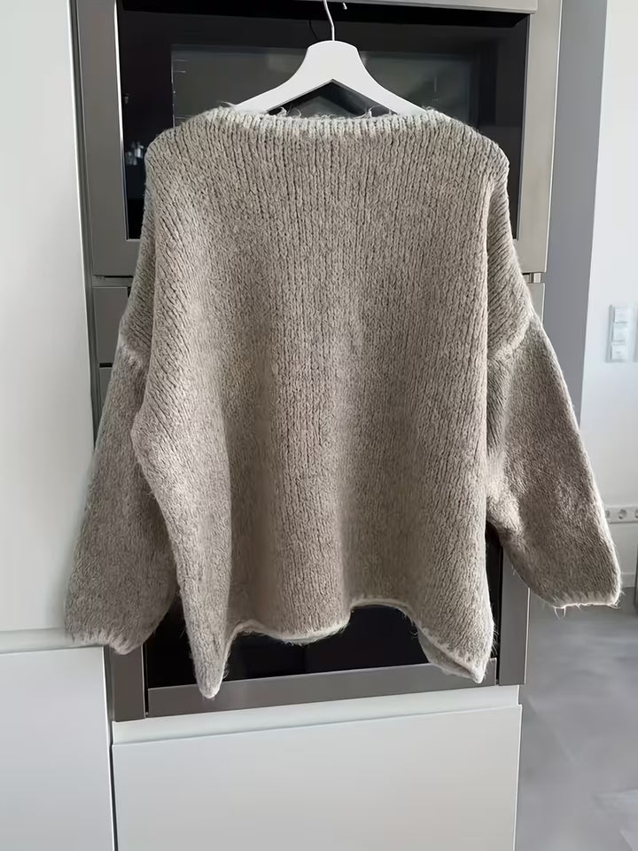 Amelia™ | Elegant Embroidered Flower Sweater