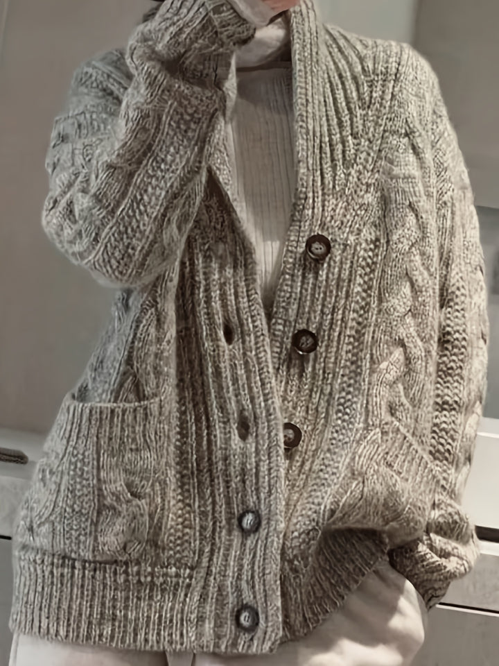 Eleanor™ | Cable-Knit Button Cardigan