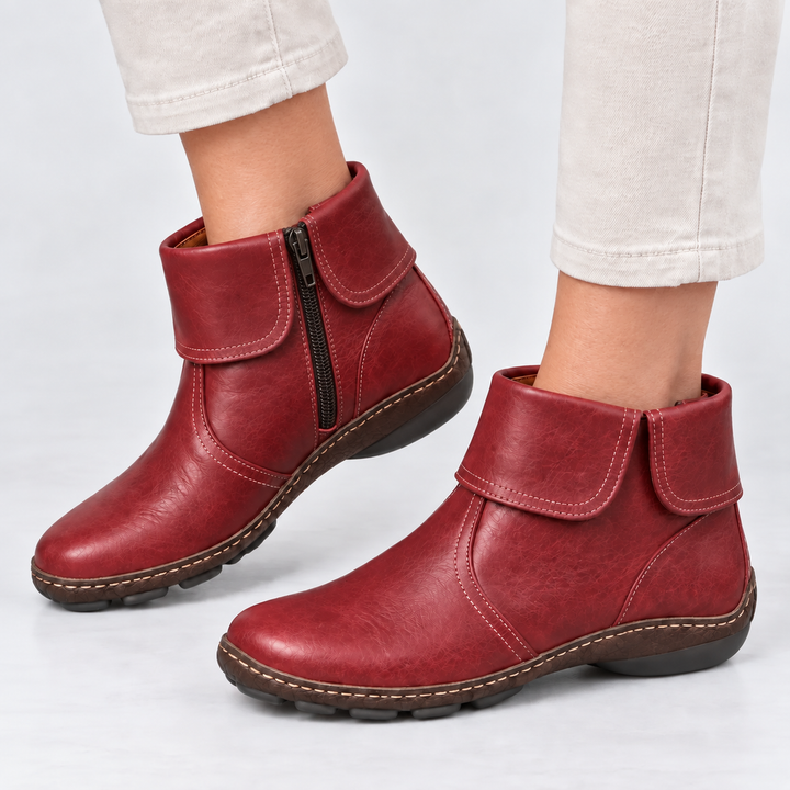 Claudette™ | Side-Zip Comfort Ankle Boots
