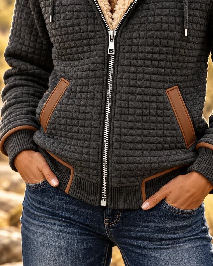 Elaine™ | Sherpa-Lined Quilted Hooded Jacket