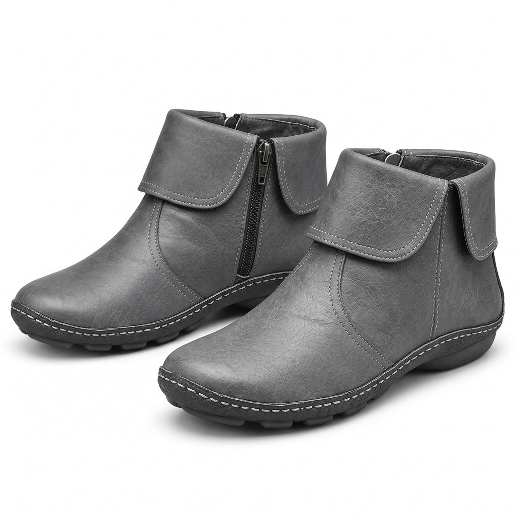 Claudette™ | Side-Zip Comfort Ankle Boots