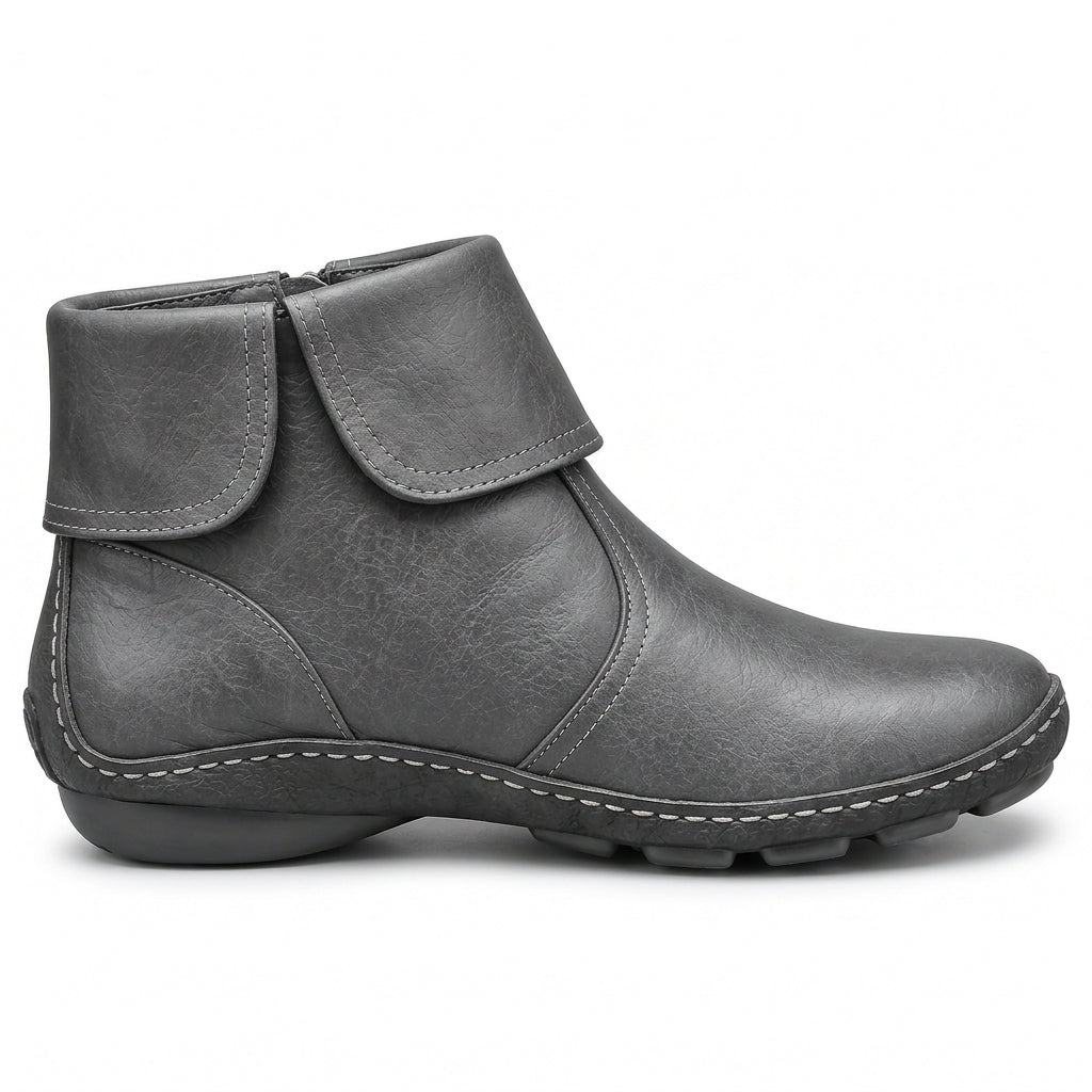 Claudette™ | Side-Zip Comfort Ankle Boots