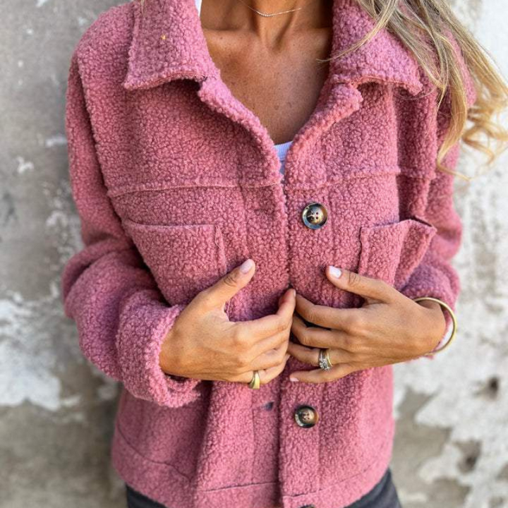 Avery™ | Cozy Sherpa Button Jacket