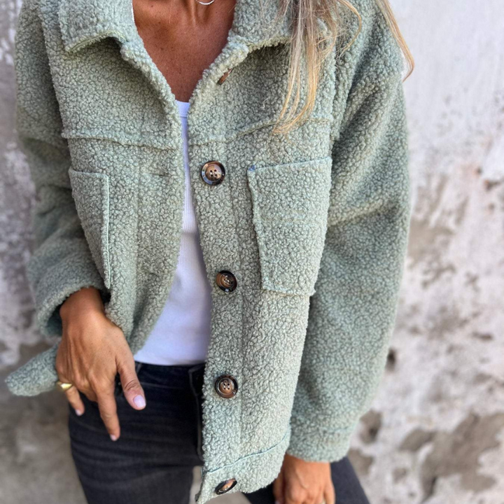 Avery™ | Cozy Sherpa Button Jacket