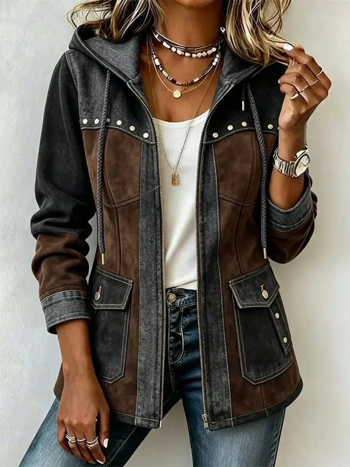 Danielle™ | Colorblock Hooded Zip Jacket