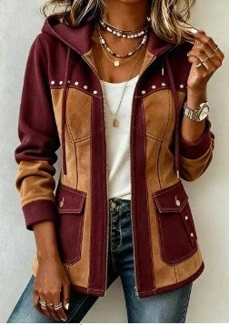 Danielle™ | Colorblock Hooded Zip Jacket