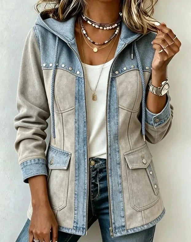 Danielle™ | Colorblock Hooded Zip Jacket