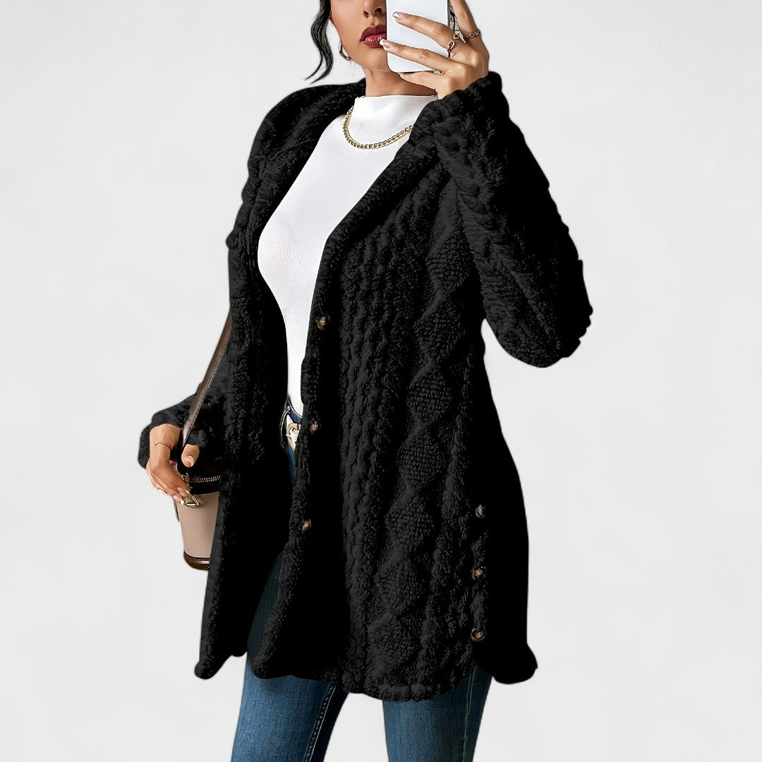 Amalia™ | Cozy Sherpa Hooded Cardigan