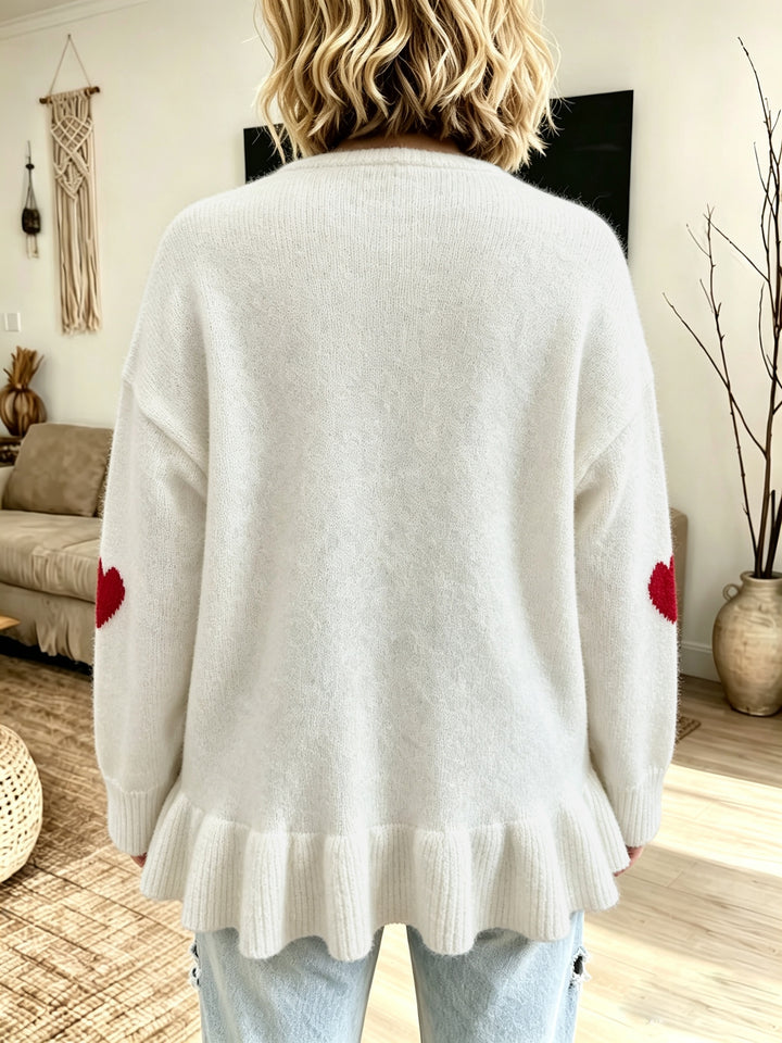 Valentina | Knit Heart Pattern Coatigan