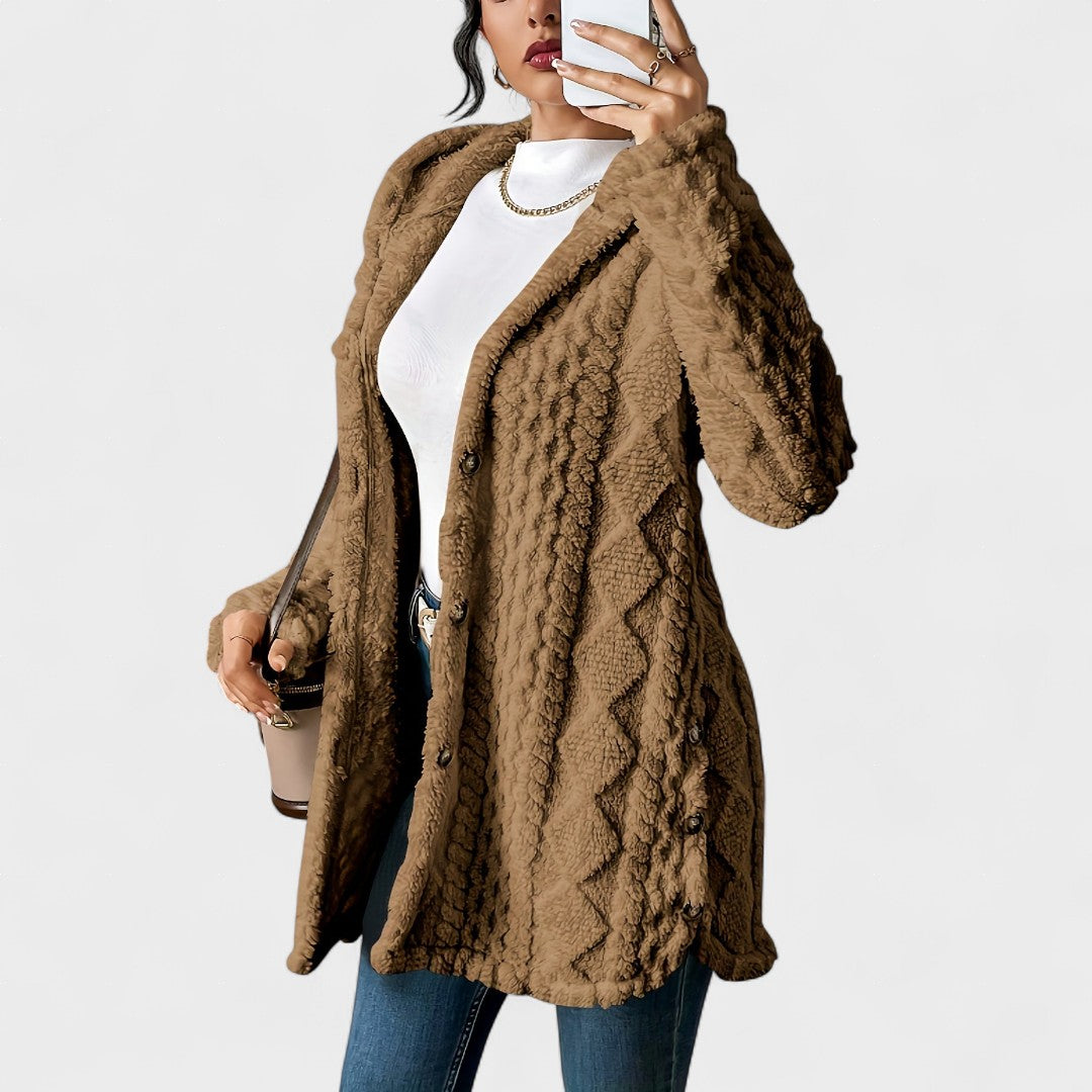 Amalia™ | Cozy Sherpa Hooded Cardigan