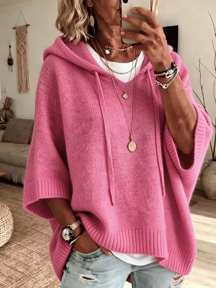 Marielle™ | Relaxed Hooded Knit Poncho