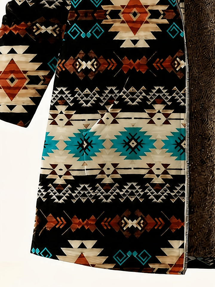 Marissa™ | Southwestern Fleece-Lined Hooded Coat