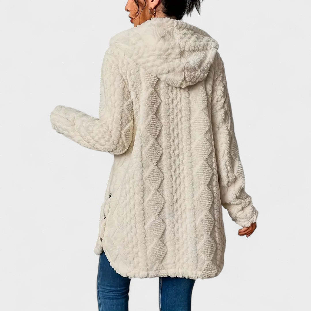 Amalia™ | Cozy Sherpa Hooded Cardigan