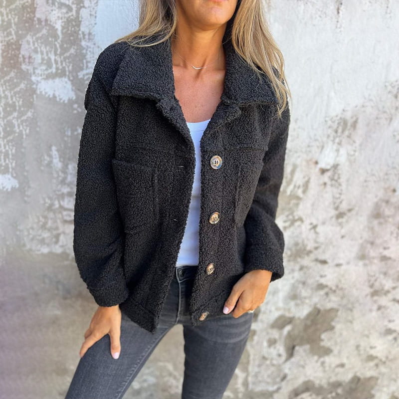Avery™ | Cozy Sherpa Button Jacket