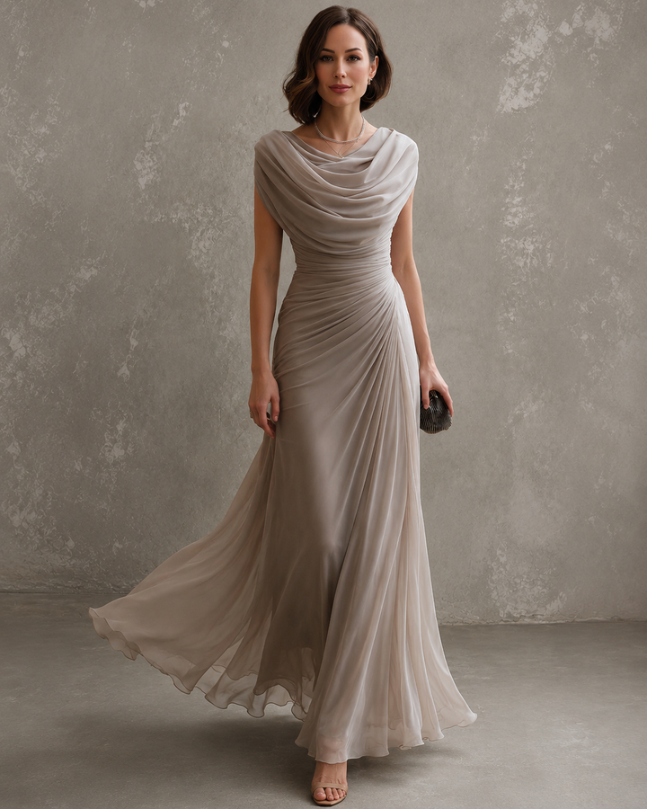 Jillian™ | Elegant Draped Maxi Dress