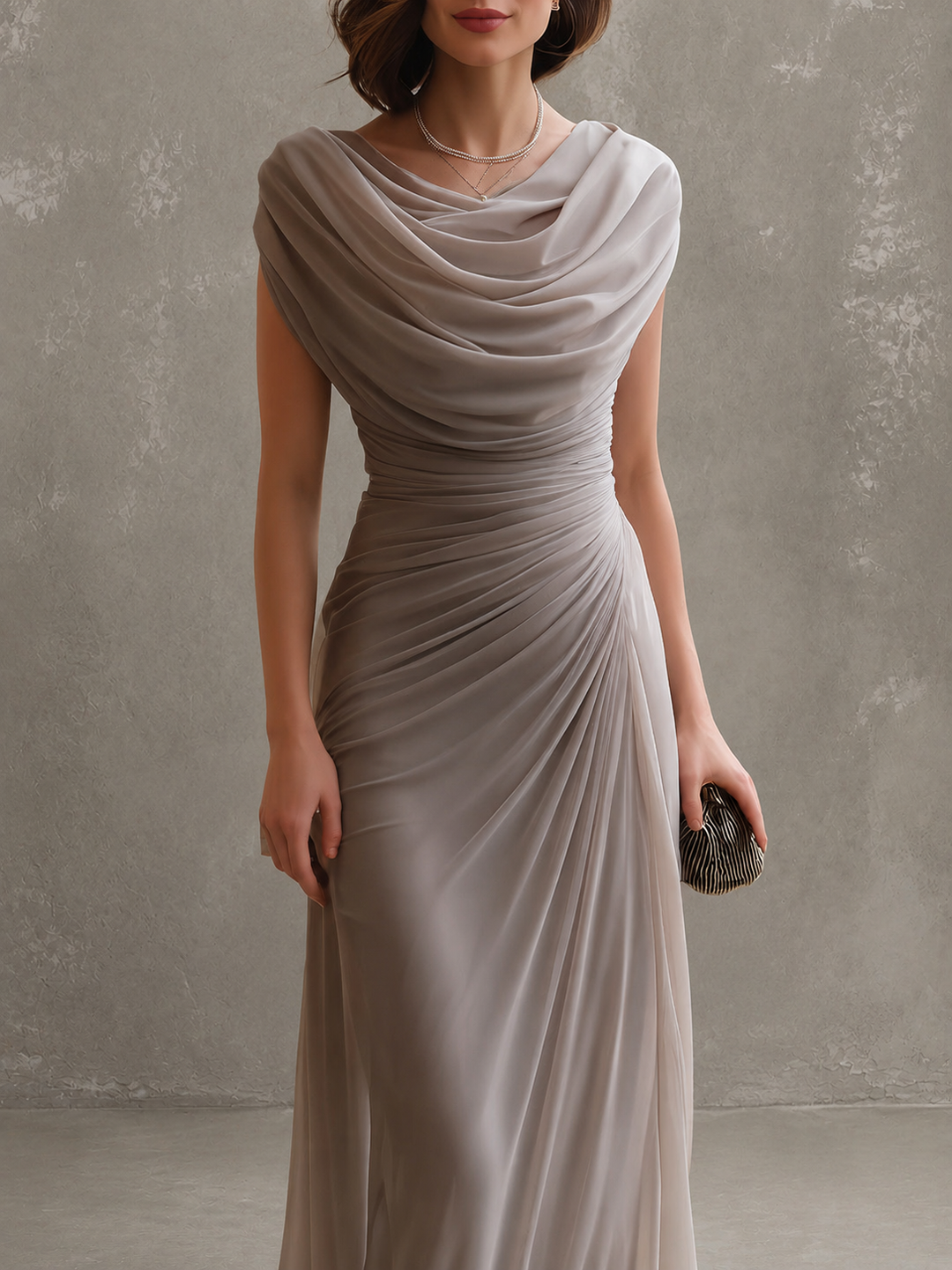 Jillian™ | Elegant Draped Maxi Dress