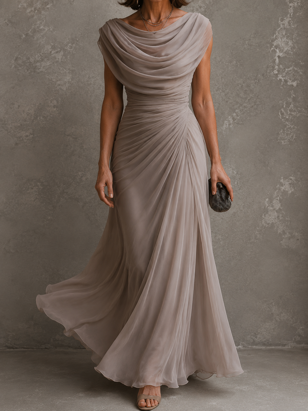 Jillian™ | Elegant Draped Maxi Dress