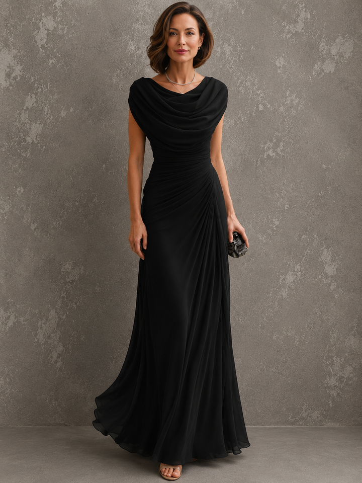 Jillian™ | Elegant Draped Maxi Dress