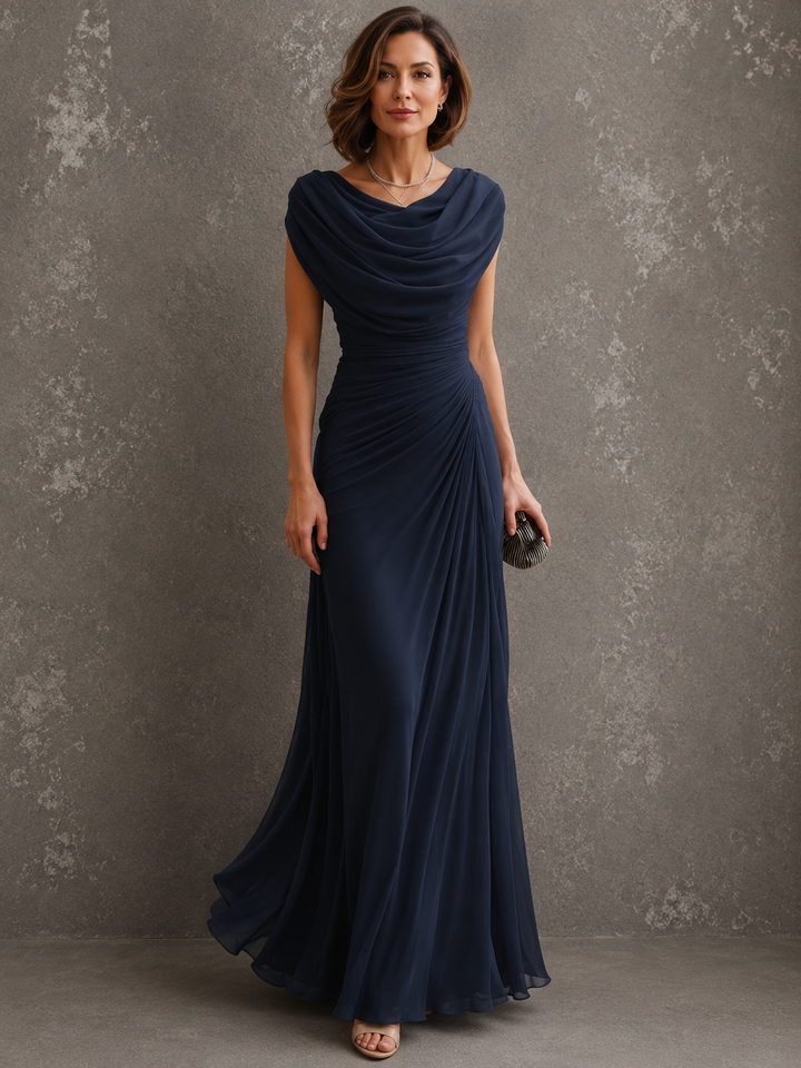 Jillian™ | Elegant Draped Maxi Dress