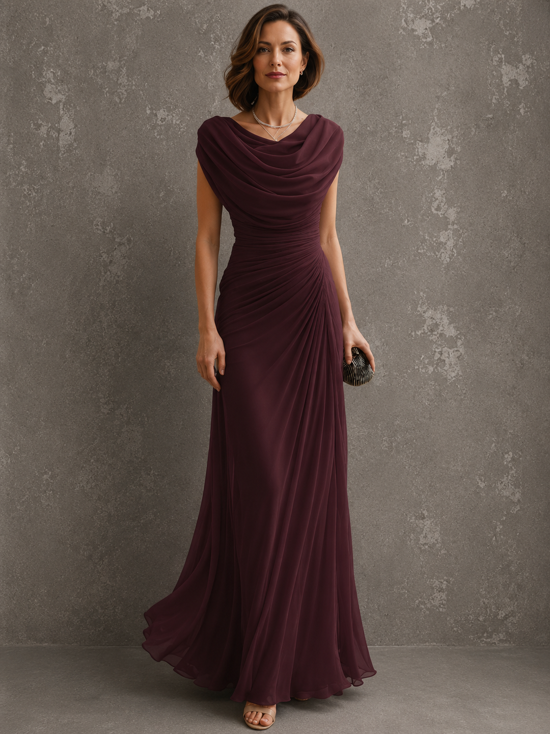 Jillian™ | Elegant Draped Maxi Dress