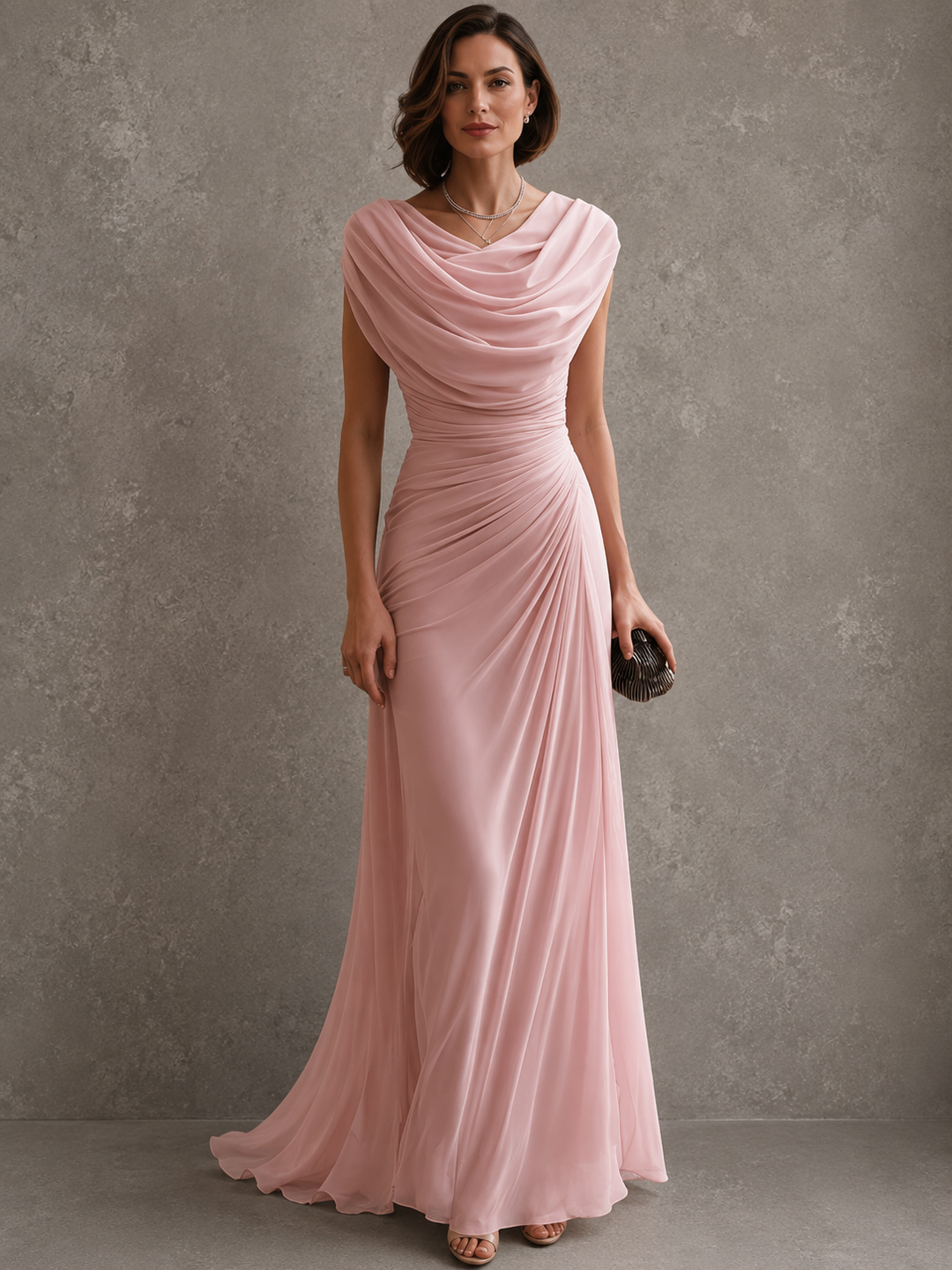 Jillian™ | Elegant Draped Maxi Dress