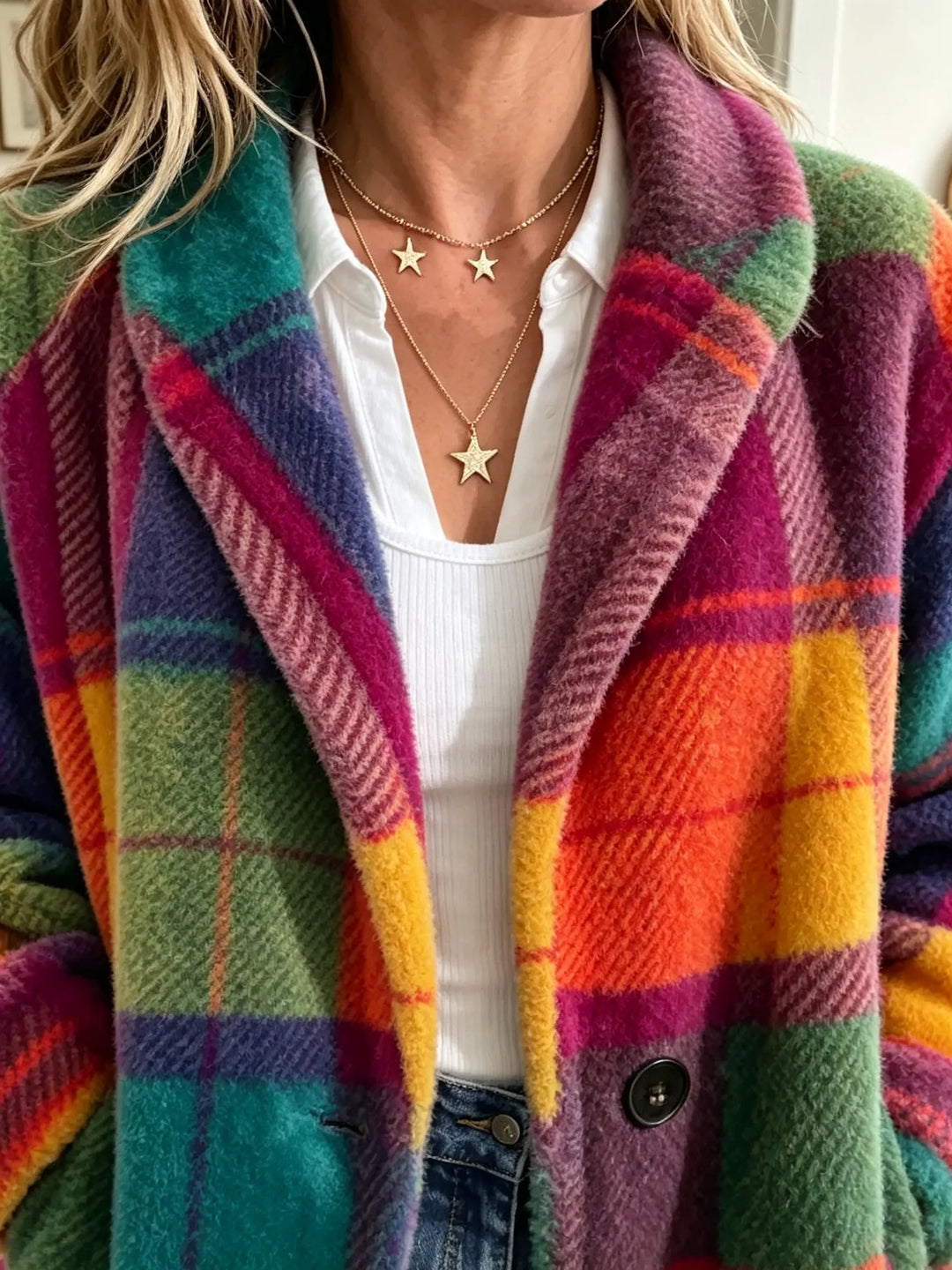 Maribel™ | Colorful Plaid Cozy Coat