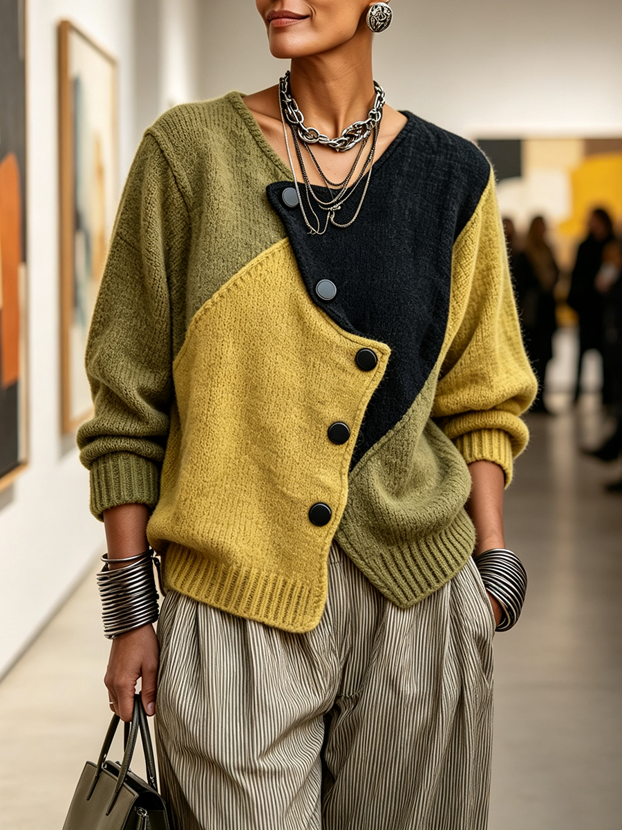 Weston™ Color-Block Knit Cardigan