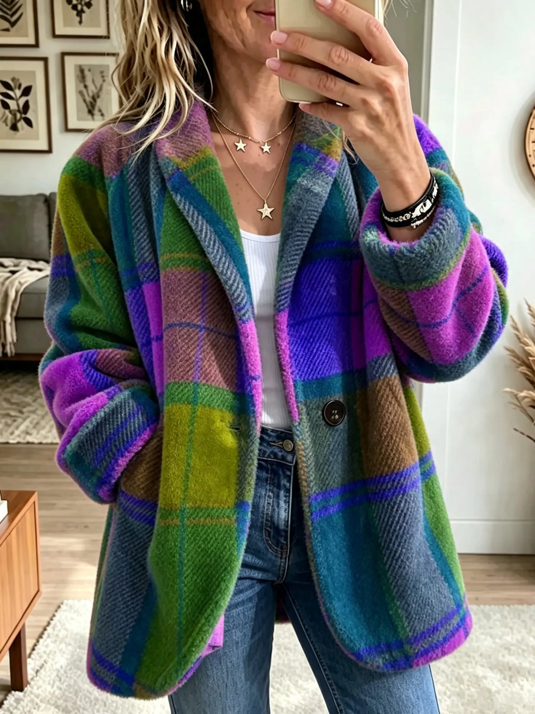 Maribel™ | Colorful Plaid Cozy Coat