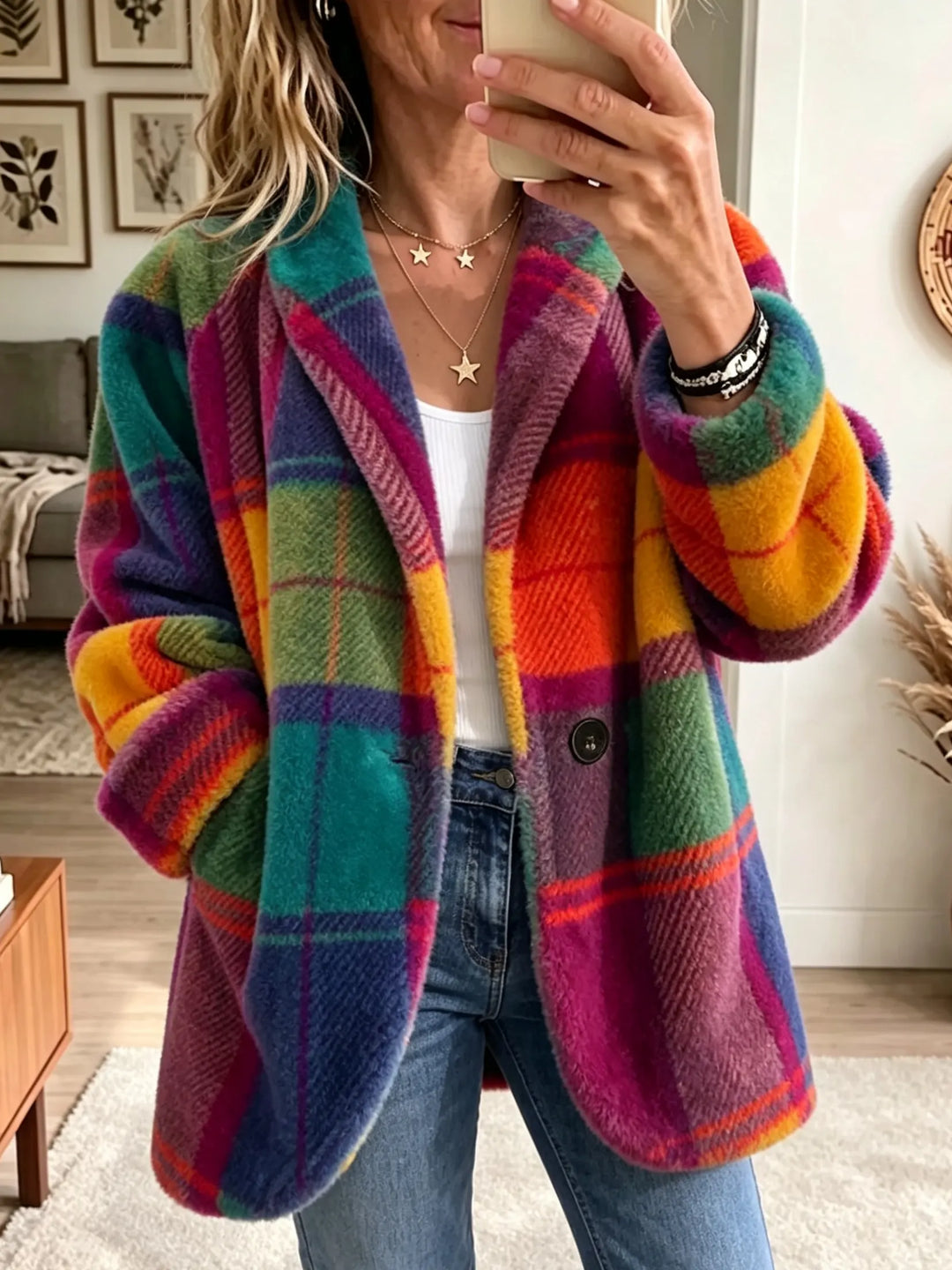 Maribel™ | Colorful Plaid Cozy Coat