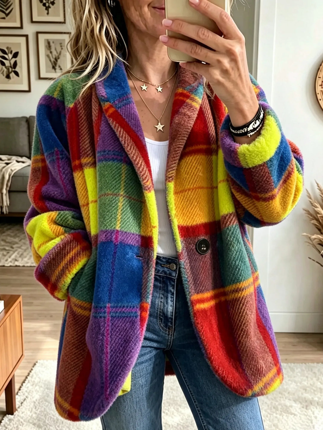 Maribel™ | Colorful Plaid Cozy Coat