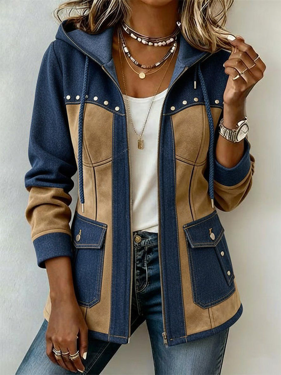 Danielle™ | Colorblock Hooded Zip Jacket